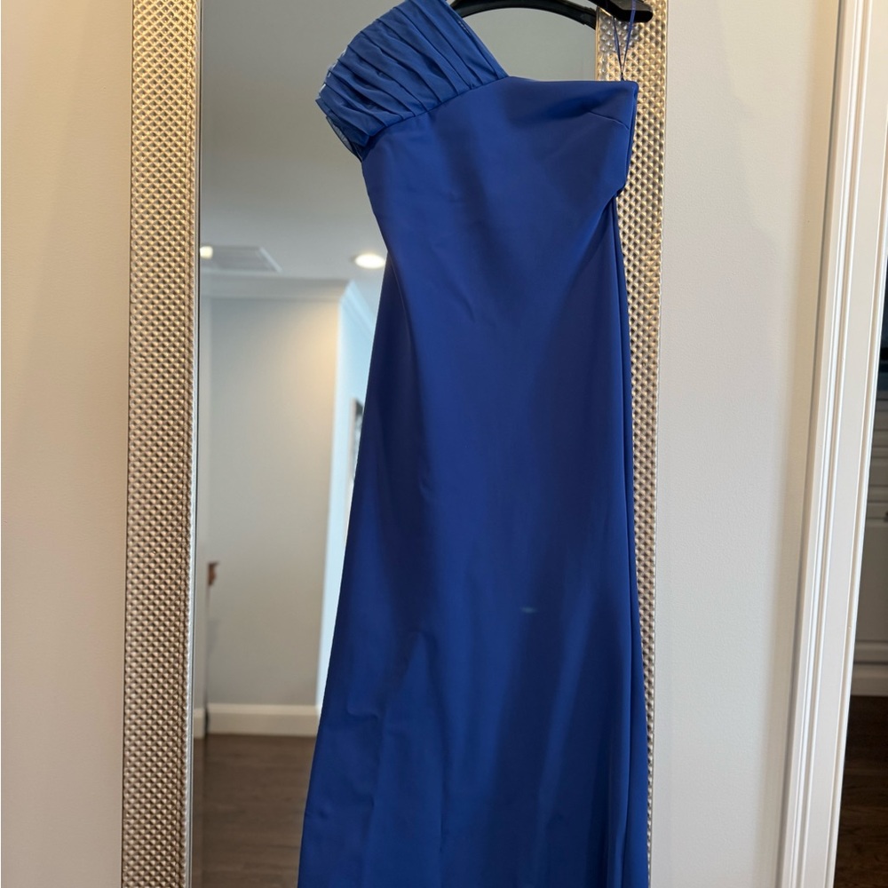 Chiara Boni Blue One-Shoulder Gown for Wedding